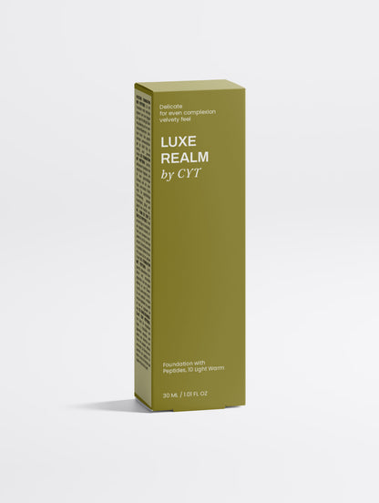 Luxe Realm Foundation with Peptides, 10 Light Warm